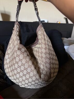 Gucci Monogram Large Wave Hobo - authentic